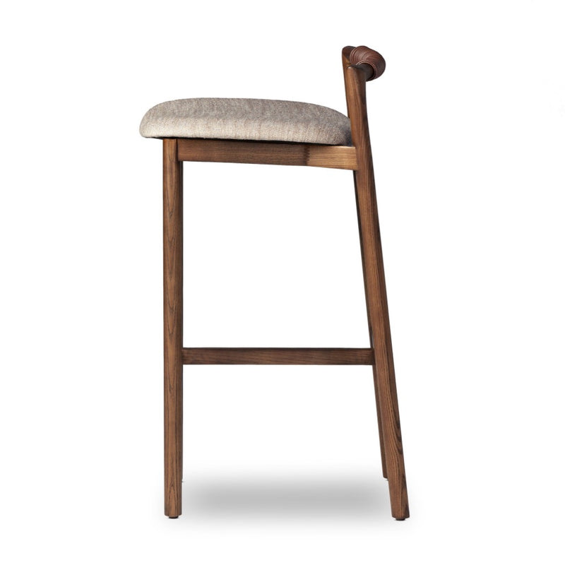 Four Hands Baden Bar Stool Alcala Wheat Side View 233519-017