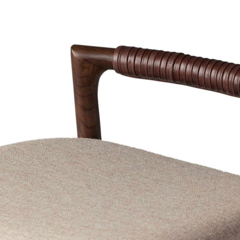 Baden Counter Stool Alcala Wheat Performance Fabric Seating Four Hands