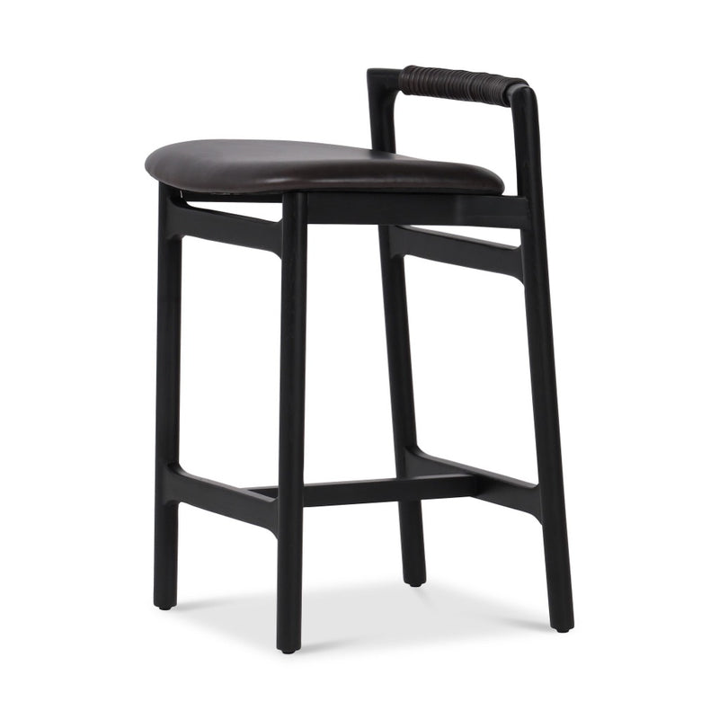Four Hands Baden Stool counter angled side view