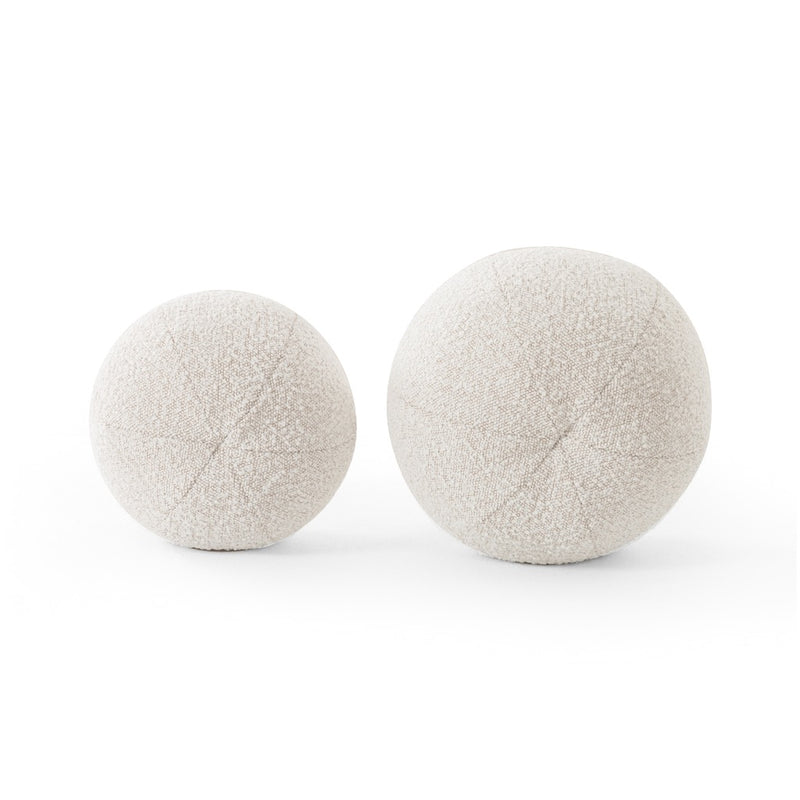 Four Hands Balle Pillow, Set Of 2 Knoll Natural Boucle Bottom View