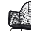 Bandera Outdoor Woven Dining Chair Smoke Black Seat Detail 106894-006