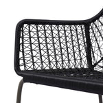 Bandera Outdoor Woven Dining Chair Smoke Black Armrest Four Hands