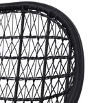Bandera Outdoor Woven Dining Chair Smoke Black Back Detail Four Hands