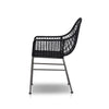 Bandera Outdoor Woven Dining Chair Smoke Black Side View 106894-006