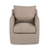 Banks Slipcover Swivel Chair Alcala Taupe Front Facing View