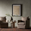 Banks Slipcover Swivel Chair Alcala Taupe Staged View