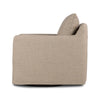 Banks Slipcover Swivel Chair Alcala Taupe Side View