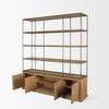 Mercana Baron 4 Door Bookcase angled with open doors