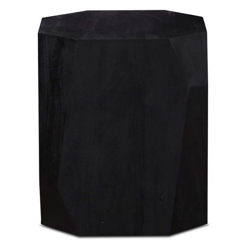 Basalt Geometric Wooden Side Table FBA-ST19PB SIDE VIEW 