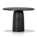 Basil Outdoor Dining Table Aged Grey Angled View Four Hands