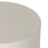Basil Outdoor Drink Table Matte White Top Angled View Cropped 229987-003