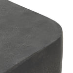 Basil Outdoor Square Drink Table Aged Grey Corner Detail 230633-001