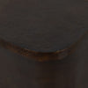 Basil Square Outdoor End Table Antique Rust Front Corner Detail Four Hands