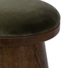 Four Hands Bea Accent Stool side view of seat cushion and base 