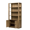 Four Hands Bedford Bookcase angled open door view 