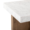 Bellamy End Table White Carrara Marble Tabletop Thickness Four Hands