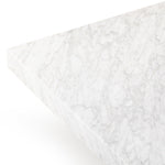 Bellamy Rectangular Coffee Table White Carrara Marble Top Detail Four Hands