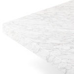 Bellamy Square Coffee Table White Carrara Marble Top Detail 239445-001