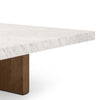 Bellamy Square Coffee Table White Carrara Marble Side Corner Four Hands