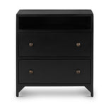 Belmont 2 Drawer Nightstand Black Front View Four Hands