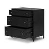 Belmont Large Storage Nightstand 225134-004 angled open drawer view 