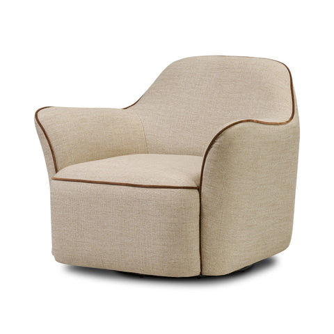 HYEON ヘヨン　ted stole / beige Four Hands Bethany Swivel Chair - Alcala Wheat