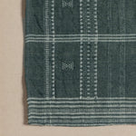Bhujodi Textile 1 Cornflower Blue with White Oak Material Detail Four Hands