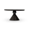 Bibianna Round Dining Table Worn Black Marble 224556-003
