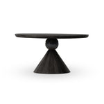 Bibianna Round Dining Table Worn Black Marble 224556-003
