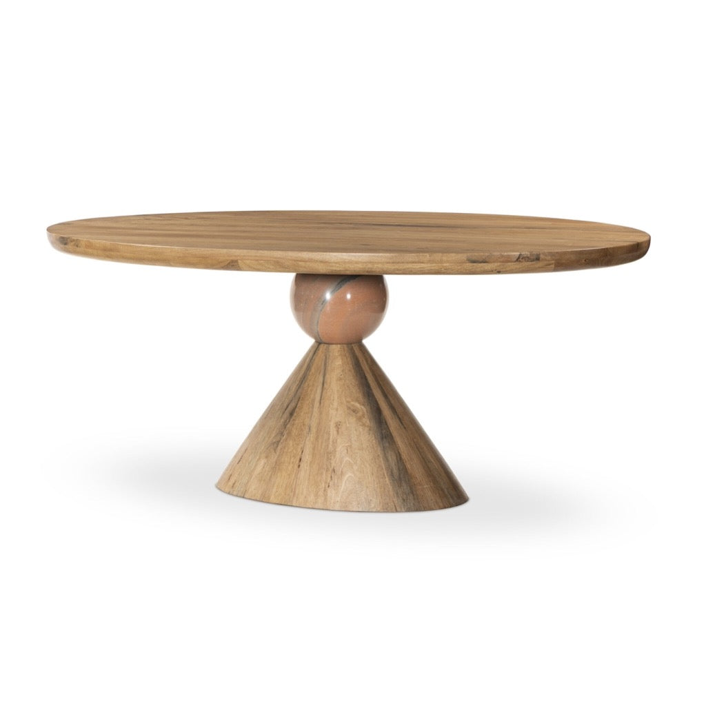 Four Hands Bibianna Oval Dining Table angled view 