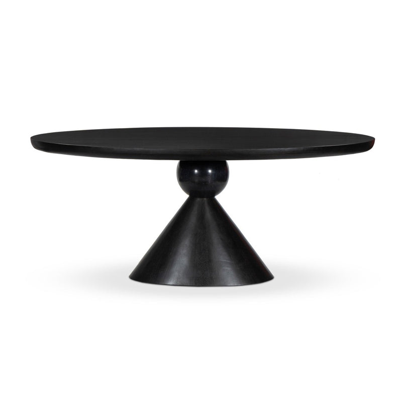 Four Hands Bibianna Oval Dining Table - Worn Black Parawood