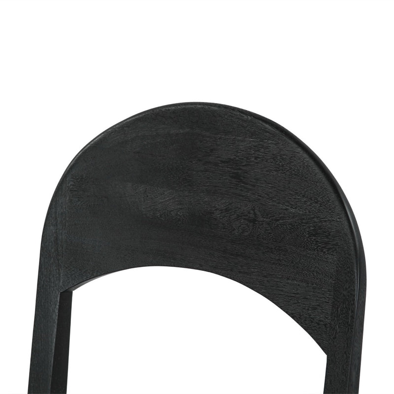 Bilboa 18" Upholstered Dining Chair FBB-DC18BLK chair back view 