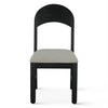 Bilboa 18" Upholstered Dining Chair FBB-DC18BLK front view 