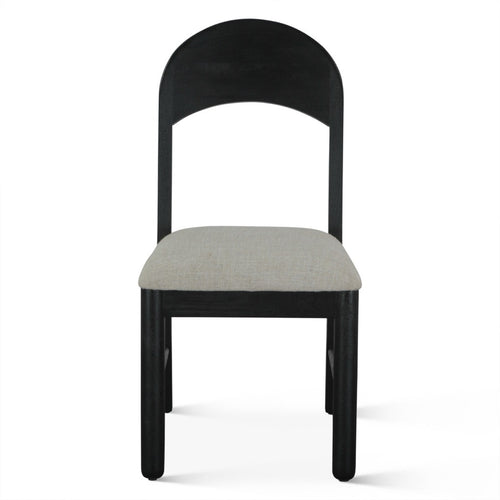 Bilboa 18" Upholstered Dining Chair FBB-DC18BLK front view 