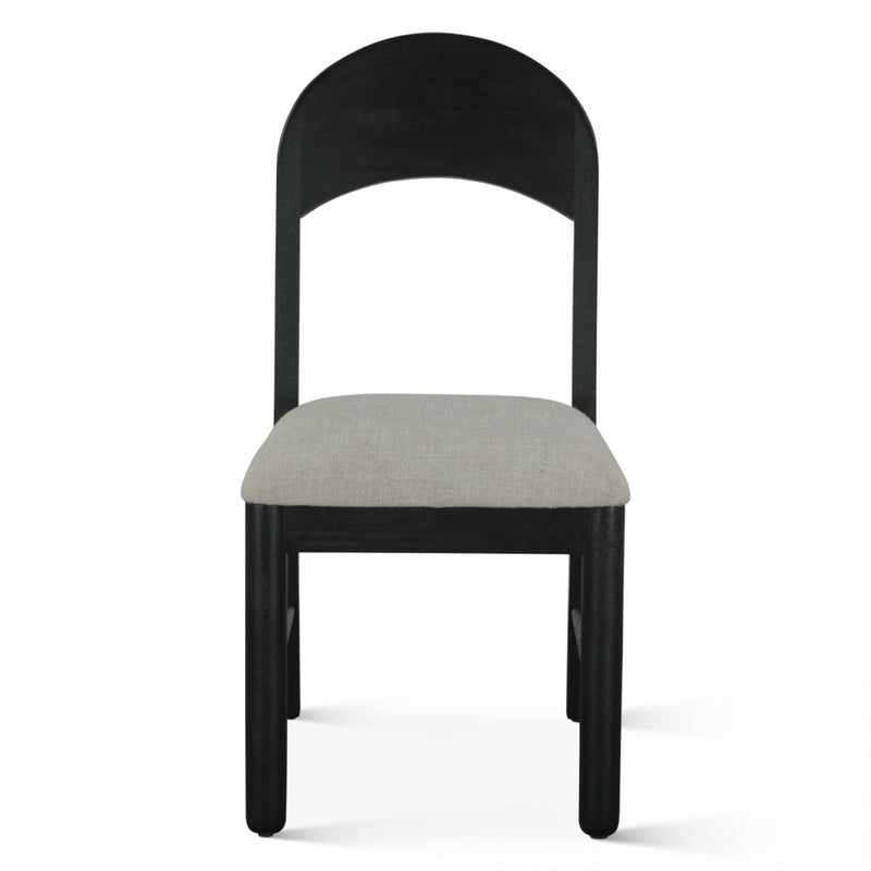 Bilboa 18" Upholstered Dining Chair FBB-DC18BLK front view 
