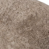 Four Hands Bilbury Oval Ottoman Taupe Shearling edge 