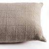 Block Linen 14" x 20" Pillow Westport Natural Linen Grid Pattern Four Hands