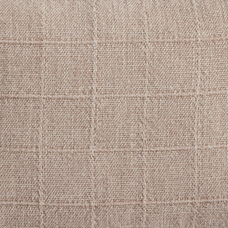 Four Hands Block Linen 14" x 20" Pillow Westport Natural Linen Grid Pattern Detail