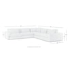 Four Hands Bloor 5-Piece Sectional dimension image