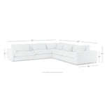 Four Hands Bloor 5-Piece Sectional dimension image