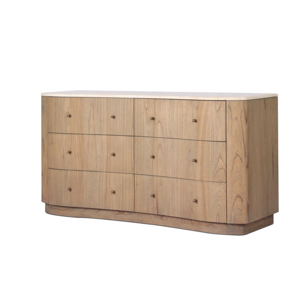Four Hands Boa 6 Drawer Dresser angled view 