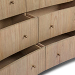 Four Hands Boa 6 Drawer Dresser three drawers open 