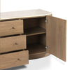Four Hands Boa Media Console open drawer view 