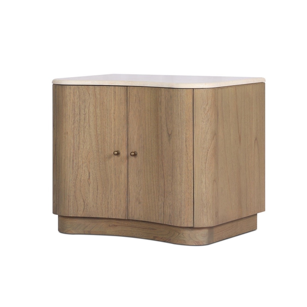 Four Hands Boa Nightstand angled view 