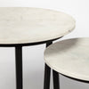 Bombola Accent Table 67039 side by side marble top view 