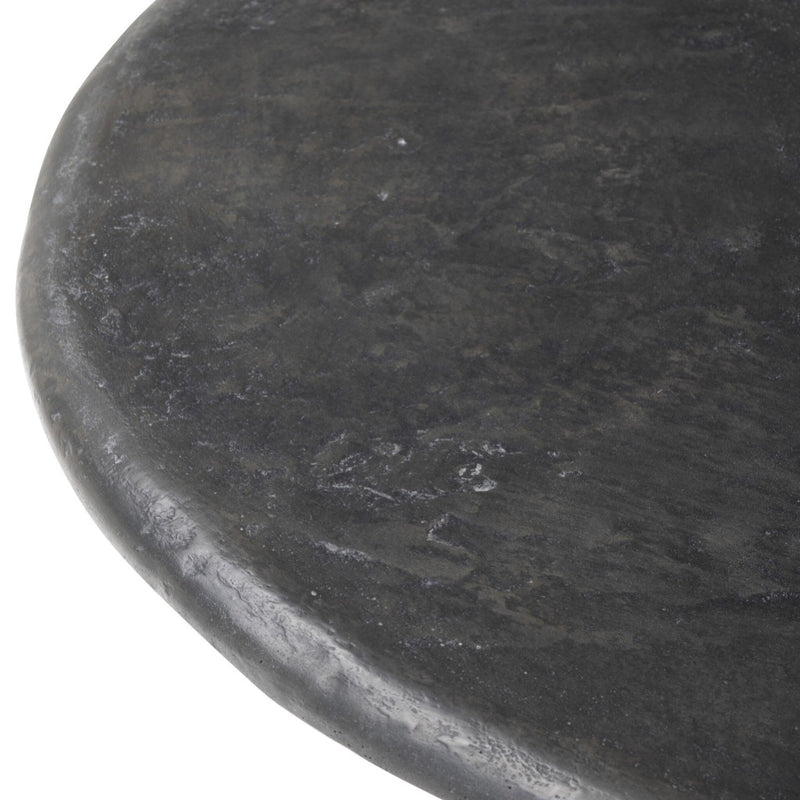 Bonnie Coffee Table Textured Black Concrete Tabletop Detail Four Hands