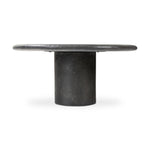 Bonnie Coffee Table Textured Black Concrete Front View Four Hands