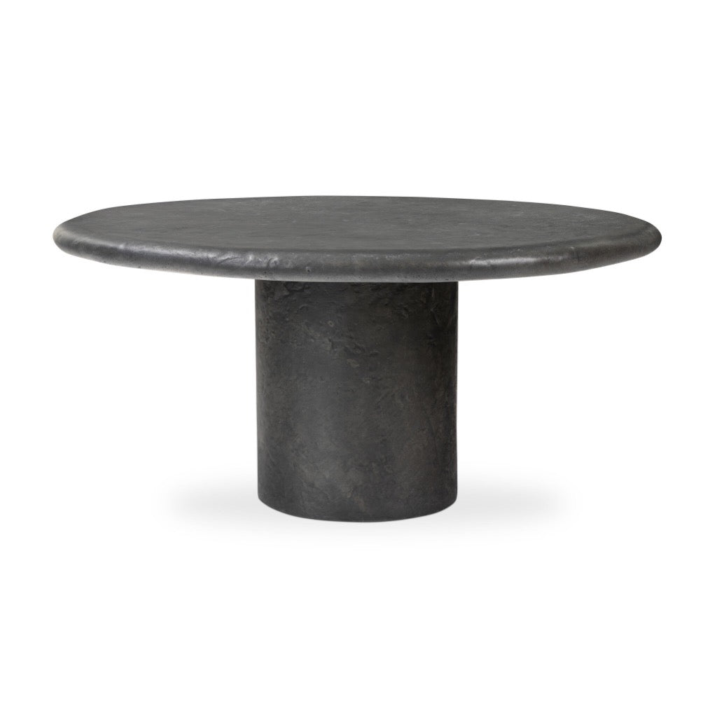 Bonnie Coffee Table Textured Black Concrete Angled View 240086-001