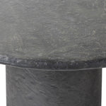 Bonnie Dining Table Textured Black Concrete Rounded Edge Detail Four Hands