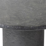 Bonnie Dining Table Textured Black Concrete Rounded Edge Detail Four Hands
